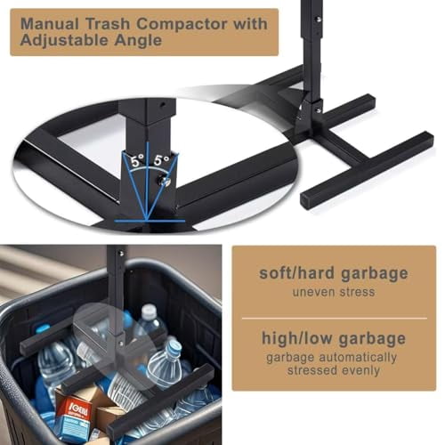 25-145 Gallon Bin Compactor Manual Trash Can Compactor - Adjustable ...
