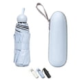 thumbnail image 1 of Westsun Travel Umbrella with Capsule Case, UPF 50+ UV Protection Lightweight 9oz 5-Fold Windproof Mini Pocket Umbrella (Light Blue), 1 of 8