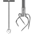 Manual Twist Tiller, Allsteel Garden Claw Cultivator w/4 Claws and Soft Rubber Handle, Garden