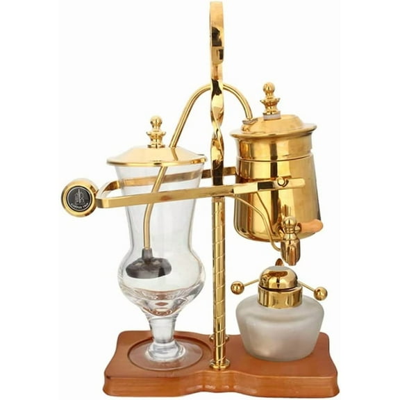 Manual Vacuum Coffee Maker, Stainless Steel, Borosilicate Glass, Excellent Flavor, Detachable Filter, Suitable for Home Kitchen and Office