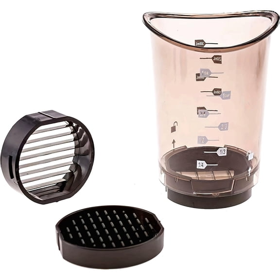 1pcs Manual Vegetable Chopper Slicer Cup, Multi-Function Fruit Dicer Container