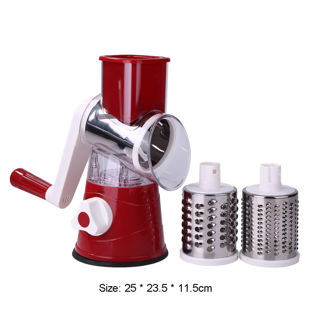Manual Vegetable Cutter Rotating Cutter Stainless Steel Blades Gadget