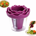 thumbnail image 1 of Manual Vegetable Spiralizer and Curler for Rose Flower Carving, Stainless Steel Multifunctional Vegetable Peeler, Carrot Cucumber Rose Garnishing Slicer Tool, 1 of 6