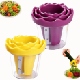 thumbnail image 1 of Manual Vegetable Spiralizer and Curler for Rose Flower Carving, Stainless Steel Multifunctional Vegetable Peeler, Carrot Cucumber Rose Garnishing Slicer Tool, 1 of 6