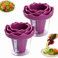 thumbnail image 1 of Manual Vegetable Spiralizer and Curler for Rose Flower Carving, Stainless Steel Multifunctional Vegetable Peeler, Carrot Cucumber Rose Garnishing Slicer Tool, 1 of 6