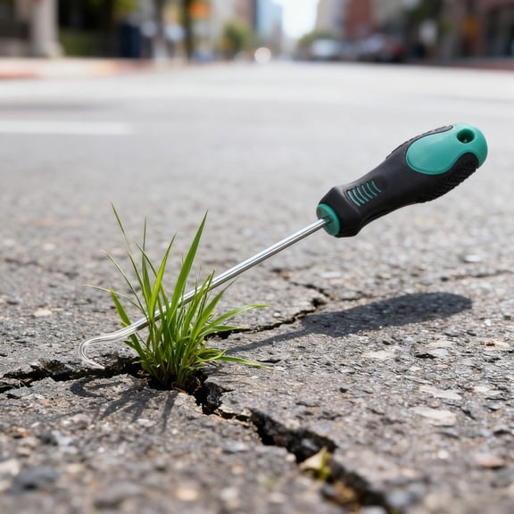 Manual Weeder and Lawn Aerator - Multi Function Hand Tool for Removing Weeds from Paving Joints and Garden Crevices Heavy Duty