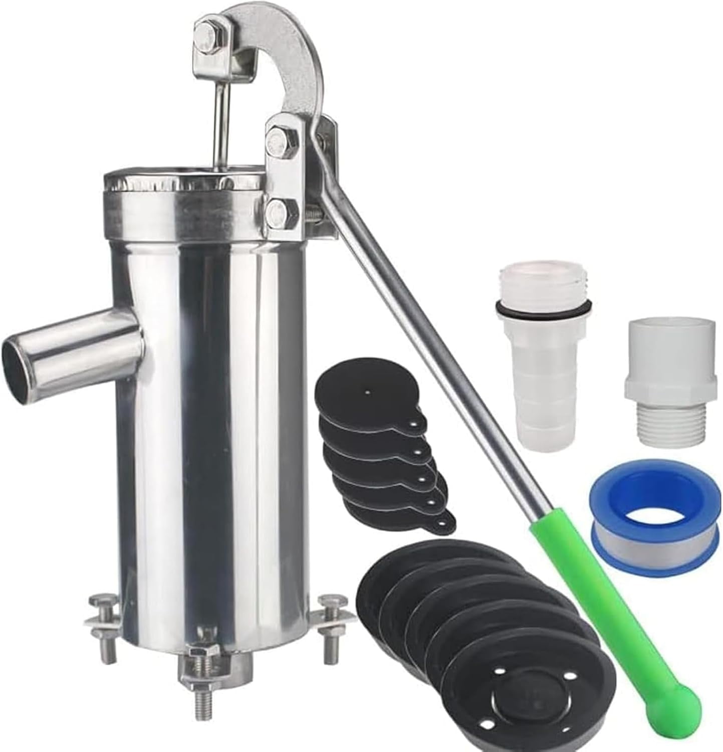 Manual Well Pump, Stainless Steel Manual Water Jet Pump with 5 Leather ...