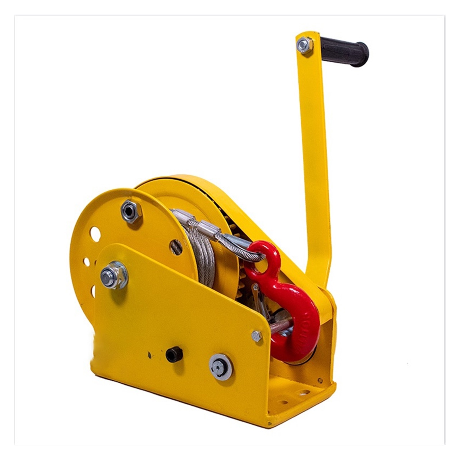 Manual Winch,1200 LBS Two-Way Self-Locking Device Small Manual Winch Mini Wire Rope Winch With Hook Automatic Brake Manual Crane Hoist Tools ,Outstanding Load Capacity