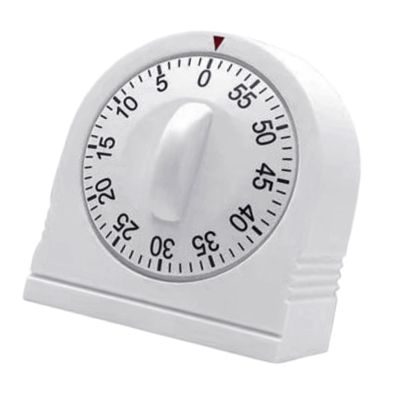 Manual Wind Up Baking Timer with ABS Housing and Spring-Driven Count Down, Rotating Minutes Dials and Loud Alarm for Cooking and Tea Tasks