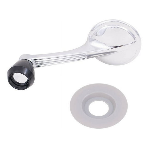 Manual Window Crank Handle - Chrome Handle with Black Knob - Compatible with 1955 - 1957 Chevy Bel Air 1956