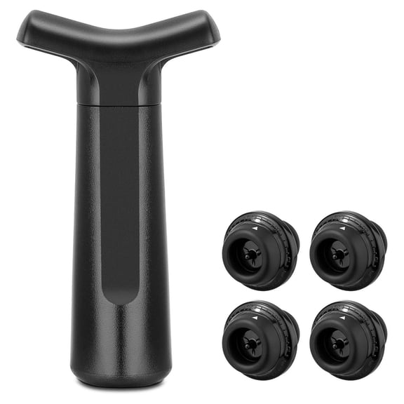 Manual Wine Stoppers Wine Vacuum Pumps with 4 Reusable Bottle Stoppers for Red Wines And Glass Bottles Pumps