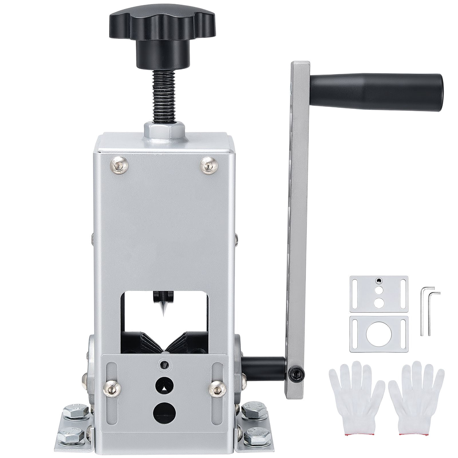 Manual Wire Stripper Machine 0.06-1.18", Hand Crank or Drill Powered, Deep V-Groove Rollers, Durable Blade, for Scrap Copper Recycling