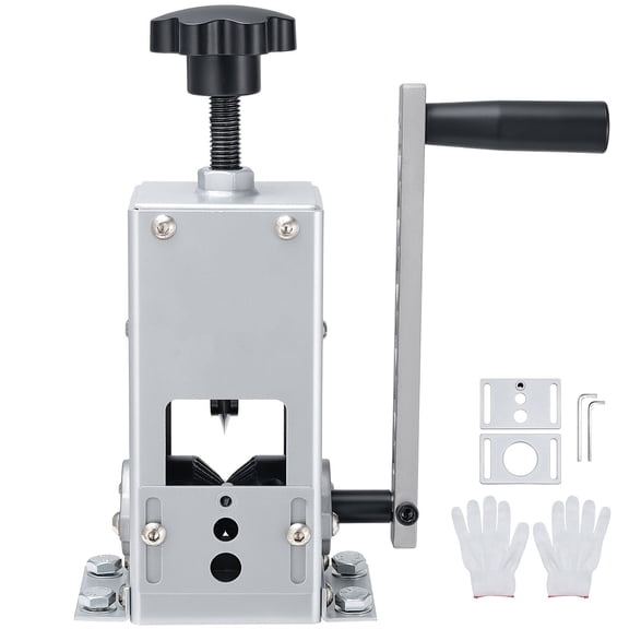 Manual Wire Stripper Machine 0.06-1.18", Hand Crank or Drill Powered, Deep V-Groove Rollers, Durable Blade, for Scrap Copper Recycling