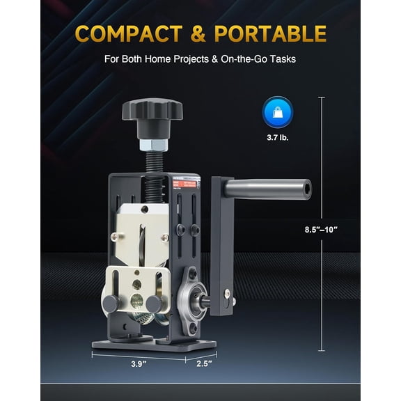 Manual Wire Stripper Machine, 0.06-1 inch Wire Stripper for Drill, Copper Wire Stripping Machine for Scrap Wire with 2 Feed Hole Plates, Cable Stripper Tool for Cable Recycling