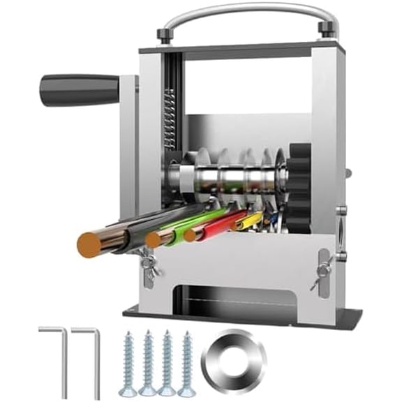 Manual Wire Stripping Machine, Electric/Hand Crank Wire Stripper Tool with Spare Blade, 0.04-1 Inch Scrap Wire Stripping Machine for Copper Cable$$Tools & Hardware Other