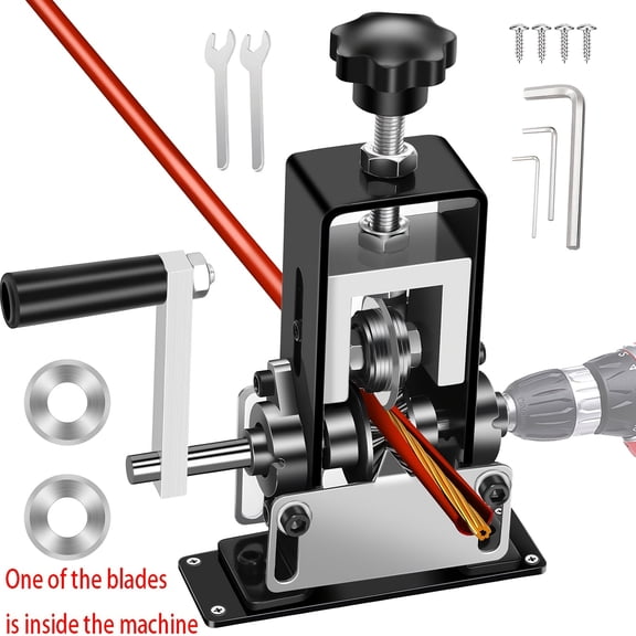 Manual Wire Stripping Machine, Gauge Wire 0.06'-1', Scrapping Copper Wire Peeler Machine, Drill Powered/Hand Crank Dual-drive Wire Stripper Tool for Scrap Copper Recycling & DIY Etc.