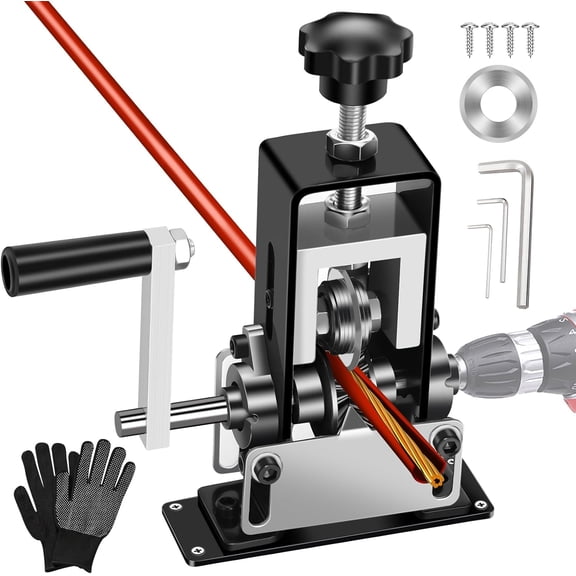 Manual Wire Stripping Machine, Gauge Wire 0.06"-1", Scrapping Copper Wire Peeler Machine, Drill Powered/Hand Crank Dual-drive Wire Stripper Tool for Scrap Copper Recycling & DIY etc.