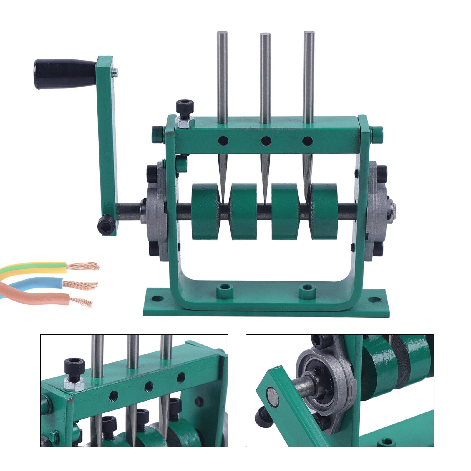 Manual Wire Stripping Machine w/ 3 blades Electrical Scrap Cable Copper ...