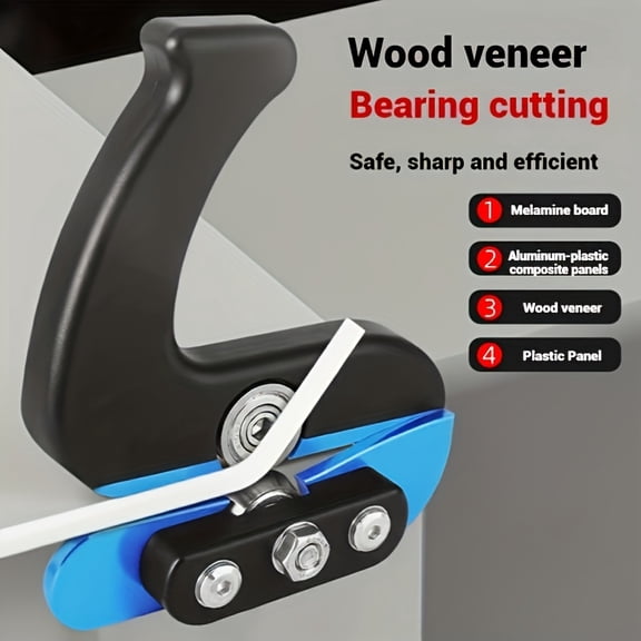 Manual Wood Veneer Trimmer, Edge Chamfer Planer for PVC ABS Wood Panel, Men Tool Gift
