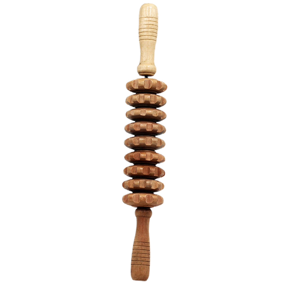Manual Wooden Fascia Massage Roller Trigger Points for Release