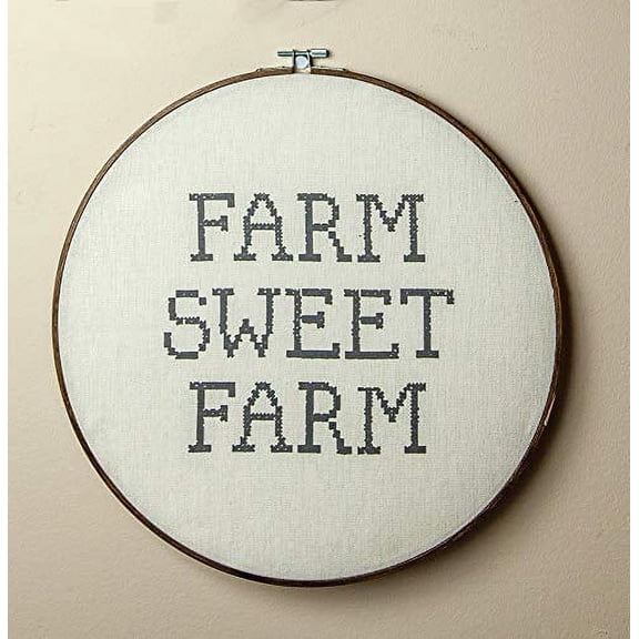 Manual Woodworker IOWSSF Farm Sweet Farm Embroidery Hoop Sign