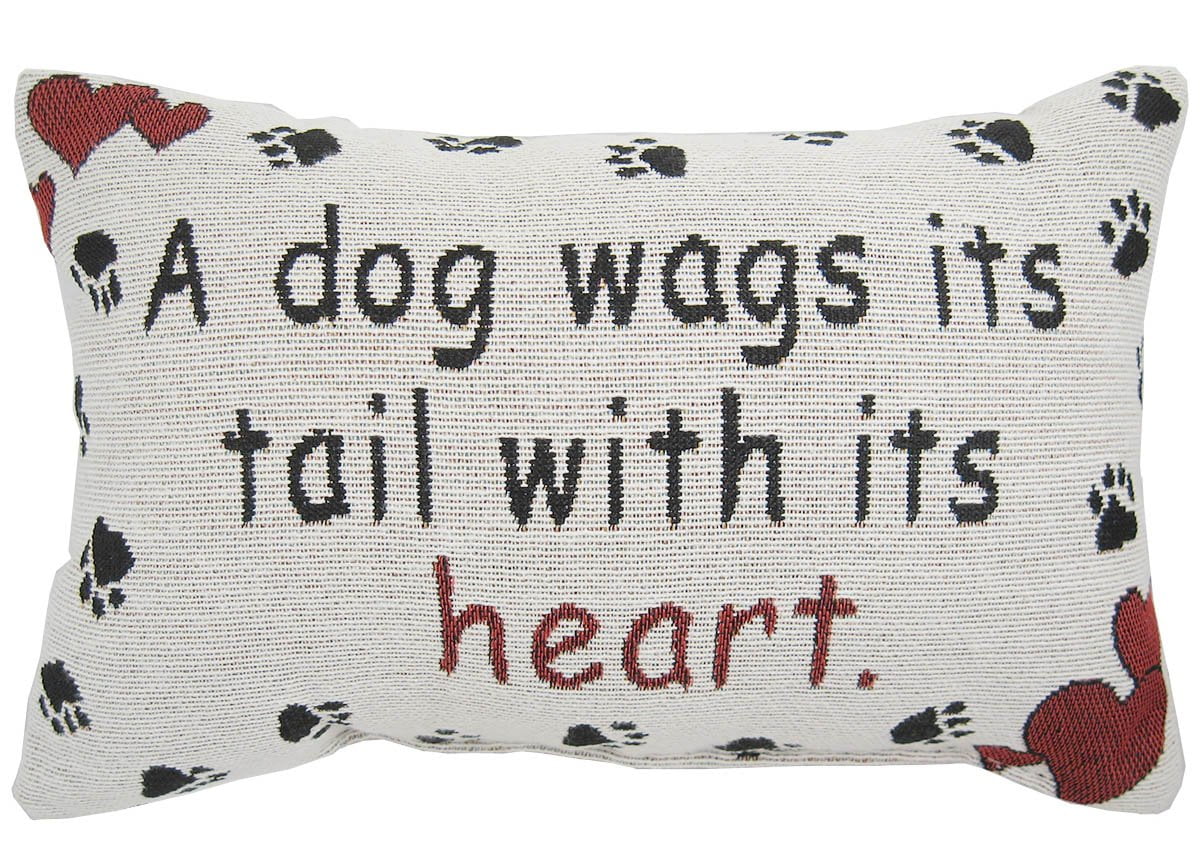 Dog Lover's Heartfelt Faux Fur Throw Pillow