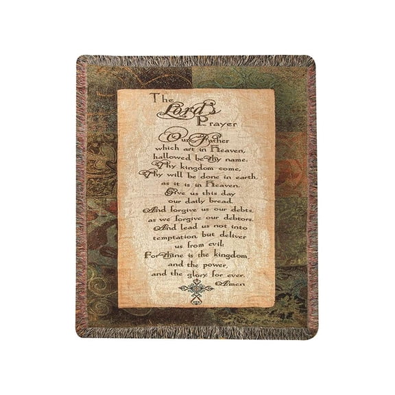 Manual Woodworker "The Lords Prayer" Tapestry Throw Blanket - Home D√©cor, 50 x 60 Inches
