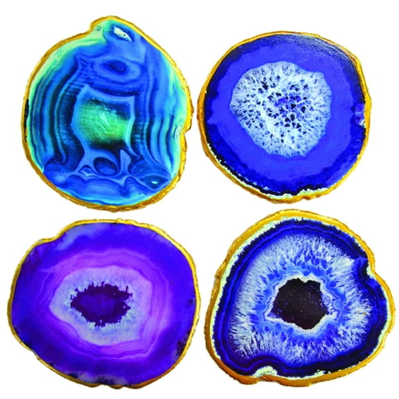 Manual Woodworkers Agate Wood Coasters set of 4