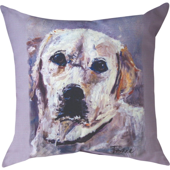 Manual Woodworkers SLPLMR 18 x 18 in. Pet Love Lab Marley Outdoor Pillow