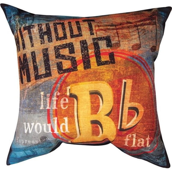 Manual Woodworkers SLWMLB 18 x 18 in. Without Music Outdoor Pillow