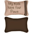 thumbnail image 1 of Manual Woodworkers & Weavers  12.5 x 8.5 in. My Kids Have Four Paws Rectangular Decorative Throw Pillow, 1 of 1