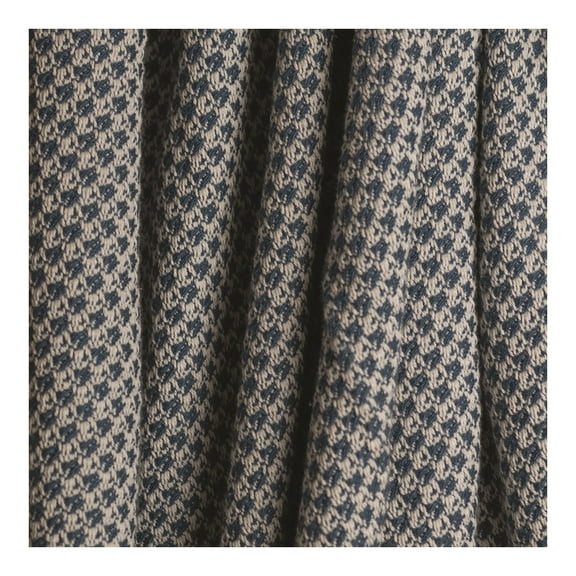 Manual Woodworkers & Weavers 46 x 67 in. Mini Box Throw, Blue & White