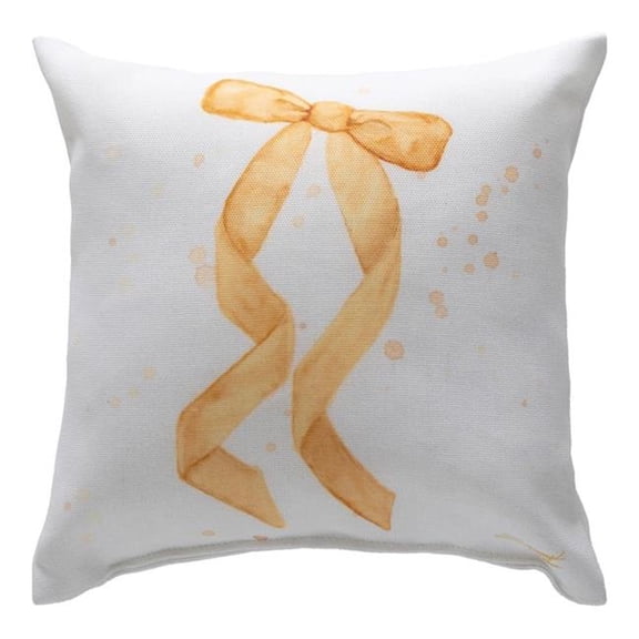 Manual Woodworkers & Weavers SDDOM 9 x 9 in. Dom Perignon Climaweave Pillow - White & Gold