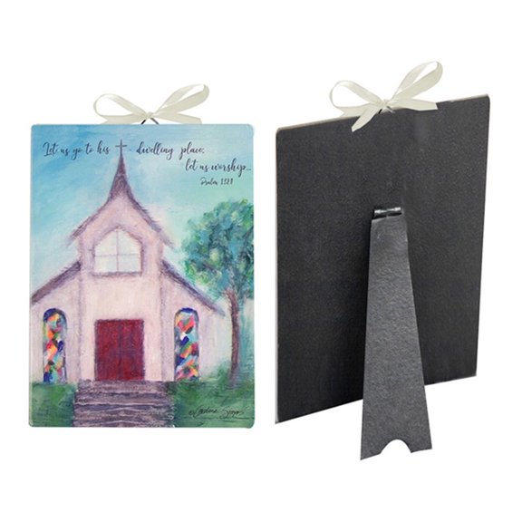 Manual Woodworkers & Weavers His Dwelling Place Inspirational Ceramic Plaque
