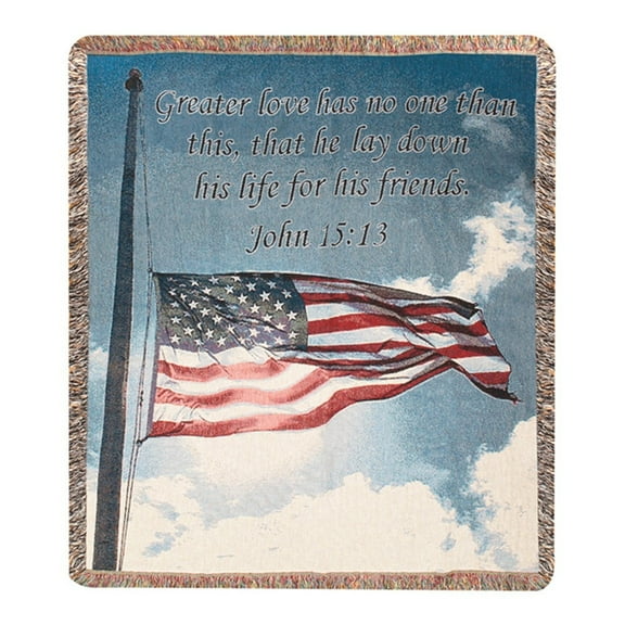 Manual Woodworkers & Weavers Manual Woodworkers A Salute To Our Soldiers Multicolor Tapestry Throw