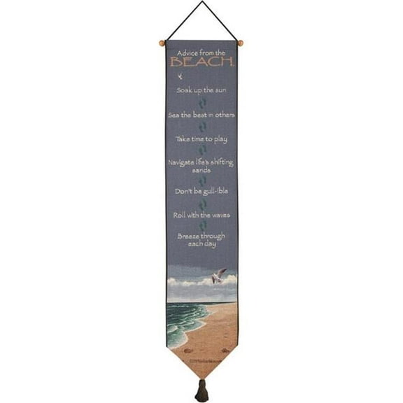 Manual Woodworkers & Weavers TBPAFTB 9 x 41 in. Advice From the Beach Bell Pull