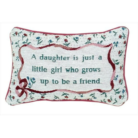 Manual Woodworkers and Weavers Daughter Tapestry Pillow Sentimental Filled With Recycled Fibers 12.5 X 8.5 in. Poly Blend