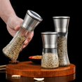 Manual glass grinder black pepper pepper sea salt stainless steel ...