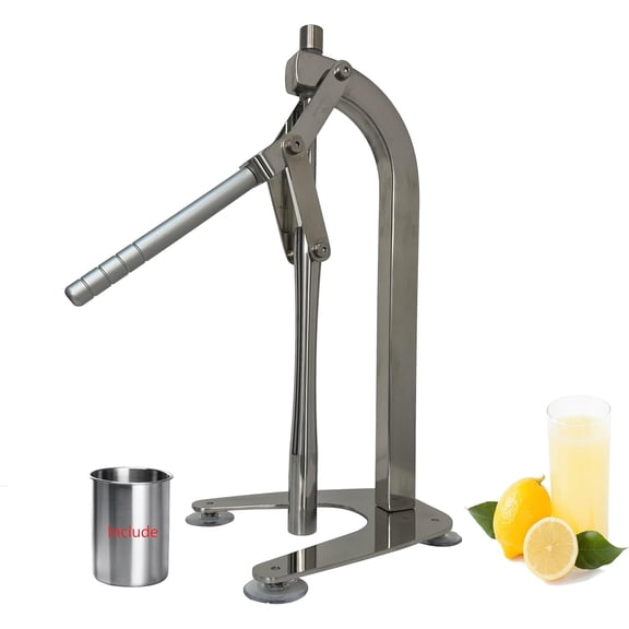 Manual heavy duty Lemon press Squeezer Lemon Smasher machine,Lemonade Muddler smasher machine, manual lemon fruit juicer &crusher machine,citrus juicer with 1pc stainelss steel cup (curve)