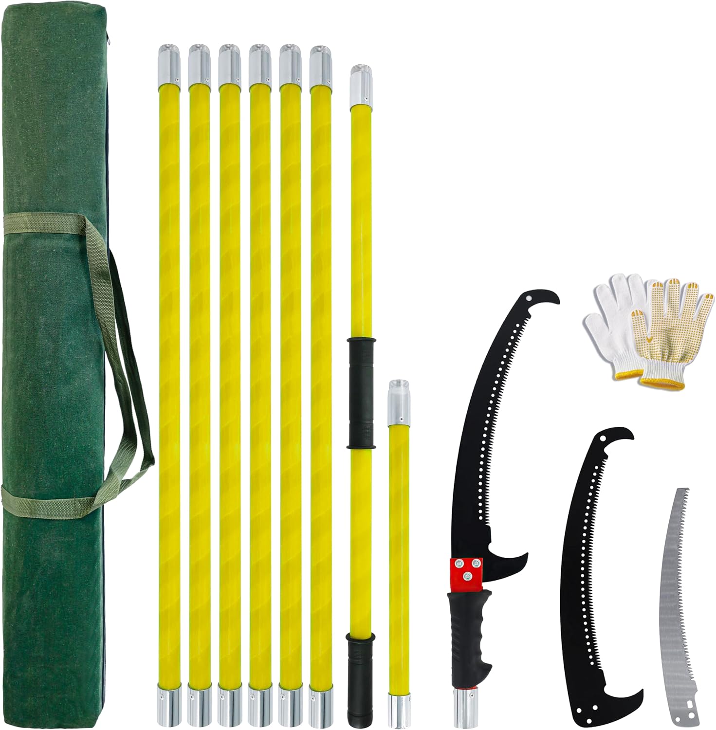 Manual pole saw,Tree Trimmer, Pole Pruning Saw, Pole Saws for Tree Trimming, Gardening Tools Pruner Hand Pole Saw For Yard(26FT)