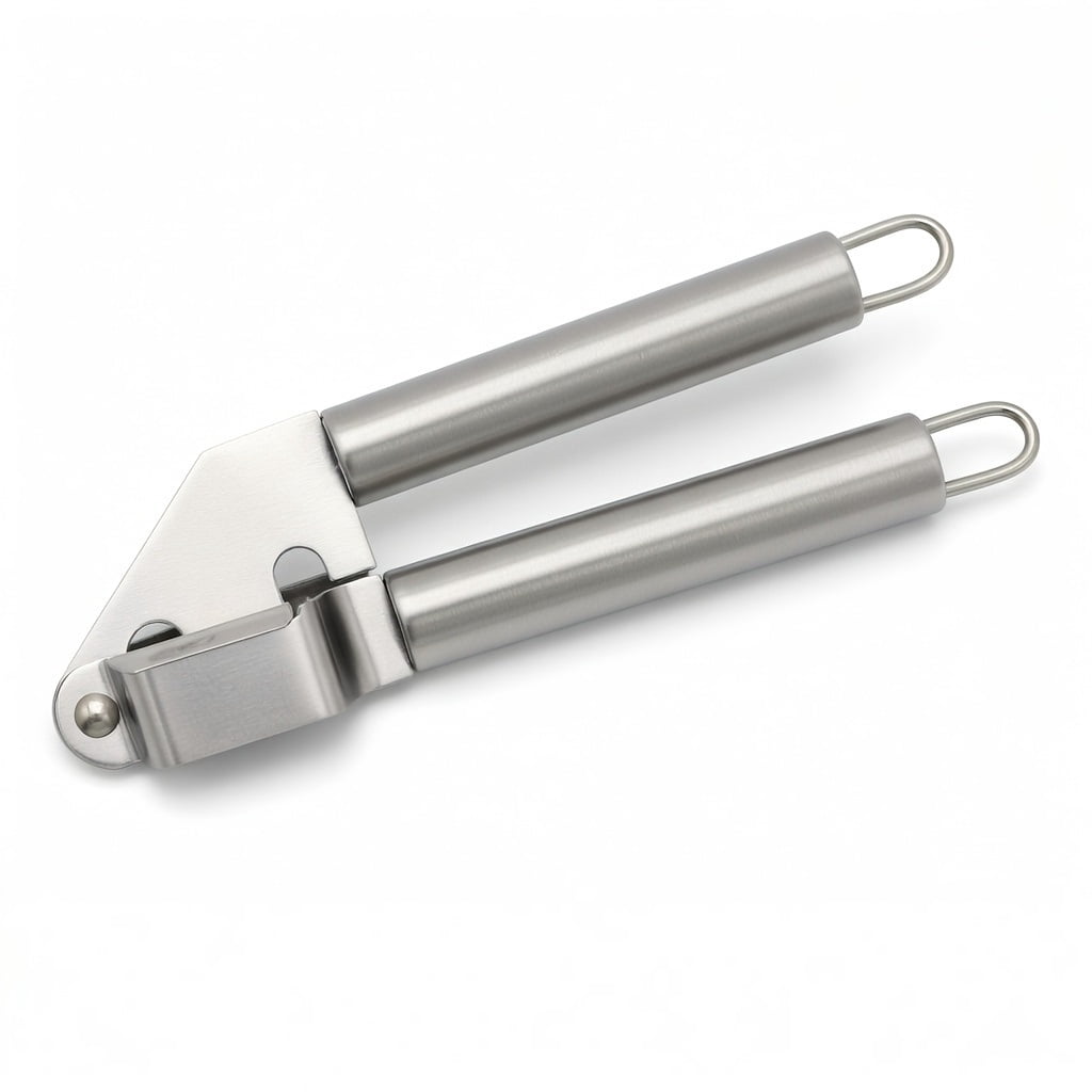 Manual stainless steel garlic press multi-purpose kitchen garlic pounder creative household easy-to-clean garlic clamp twisting garlic tool