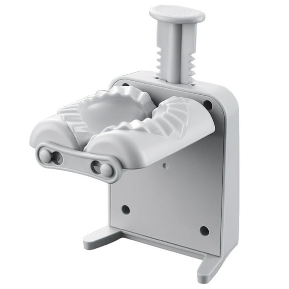 Manually Operated Dumpling Machine, Gray Plastic Dumpling Skin Press & Maker, Easy Homemade Pierogi & Wonton Kitchen Tool for Quick Family Meals, 6.29x4.72in