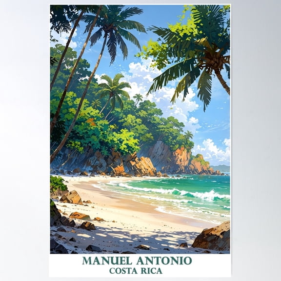 Manuel Antonio National Park, Costa Rica Poster Wall Art, Modern Wall Decor For Living Room Bedroom, 24x36 UNFRAMED