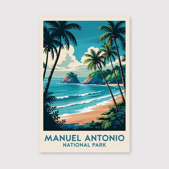 Manuel Antonio Park Travel Print Canvas Wall Art, Manuel Antonio Wall Hanging Home decor Costa Rica Canvas Art, Wall Art Manuel Antonio Print Canvas-1WN4753