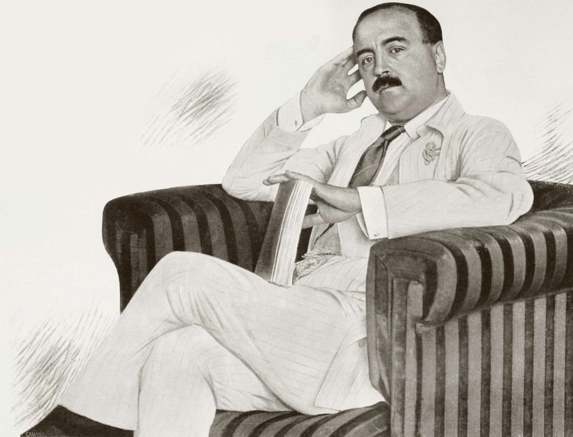 Manuel Bueno Bengoechea 1873 - 1936 Spanish Writer And Journalist Of The Generation Of 98 From La Esfera 1914 Canvas Art - Ken Welsh Design Pics (16 x 12)
