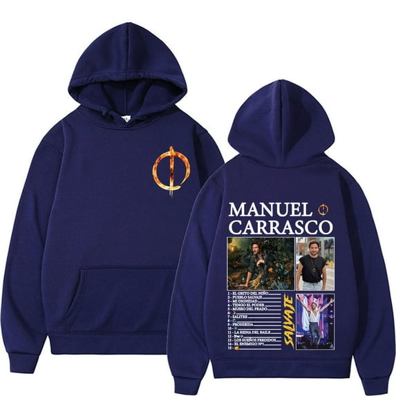 Manuel Carrasco Tour Double Sided Print Hoodie Unisex Comfort Oversized Long Sleeve, Hip Hop Streetwear Sweatshirt