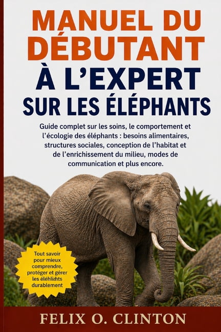 Manuel Du DÃ©butant Ã l'Expert Sur Les ÃlÃ©phants: Guide complet sur les soins, le comportement et l'Ã©cologie des Ã©lÃ©phant, (Paperback)