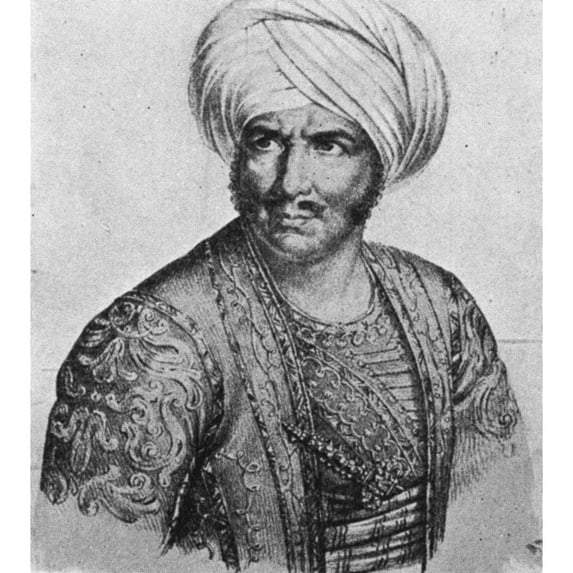 Manuel Garcia. Nspanish Operatic Tenor. A 19Th Century French Engraving Of Garcia In The Role Of Othello.