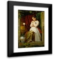 thumbnail image 1 of Manuel Ocaranza 13x18 Black Modern Framed Museum Art Print Titled - The Love of the Humming Bird (1869), 1 of 5