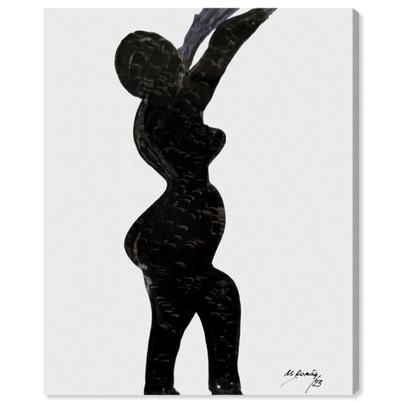 Manuel Roman-Dancing Queen Modern Earth Tone Abstracts Canvas Wall Art by Art Remedy, Gallery Wrapped, 20"x24"